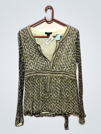 H&M Printed Long Sleeve Blouse