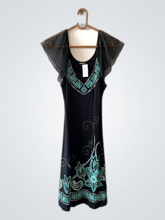 Danzel Black Embroidered Mini Dress