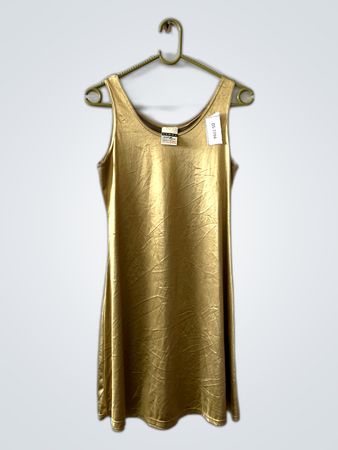 Tommy Hilfiger Gold Metallic Slip Dress
