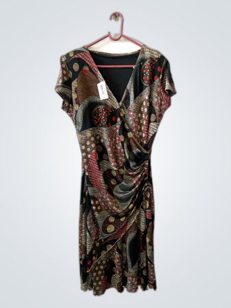 Unbranded Printed Wrap Mini Dress