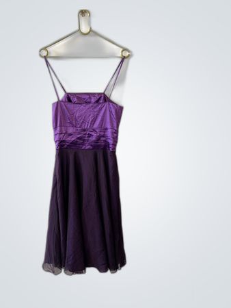 Purple Satin Mini Dress