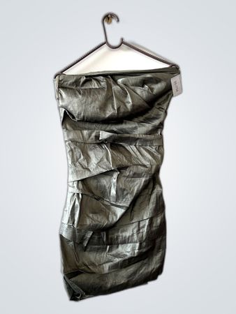 Zara Strapless Metallic Mini Dress