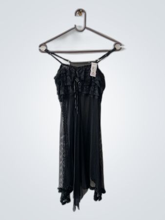 Unbranded Black Lace Slip Dress