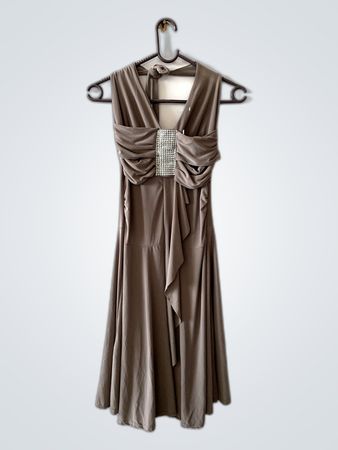 Taupe Evening Dress
