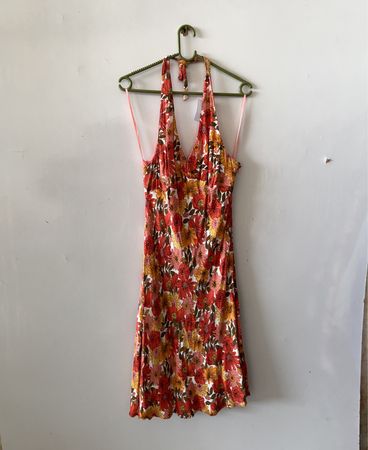 Floral Halter Mini Dress