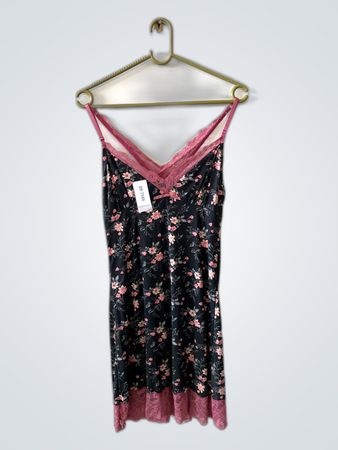 H&M Black Floral Lace Slip Dress