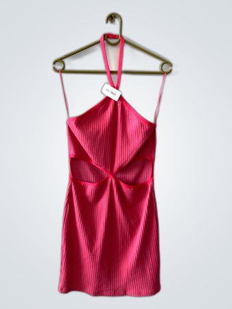 Pink Halter Neck Dress