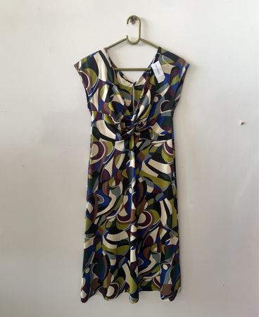 M&S Abstract Print Sleeveless Dress
