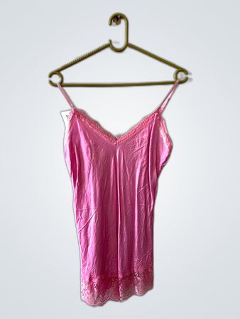Pink Lace Trim Camisole