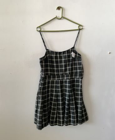 Black and White Plaid Dress