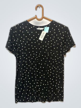 Uniqlo Black Polka Dot T-Shirt