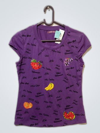 Miss Chic Purple Fruit T-Shirt