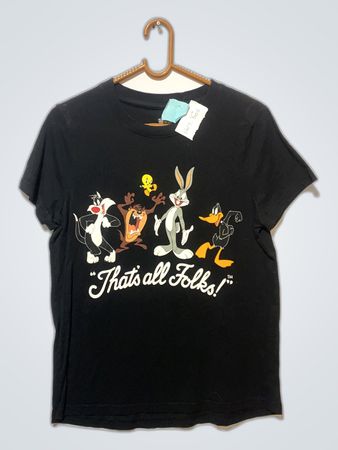Looney Tunes 'That's All Folks' Printed T-Shirt