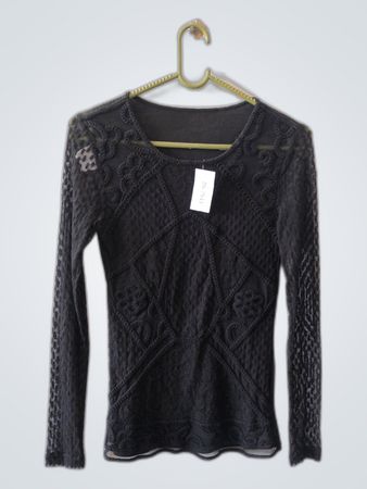 Black Crochet Top