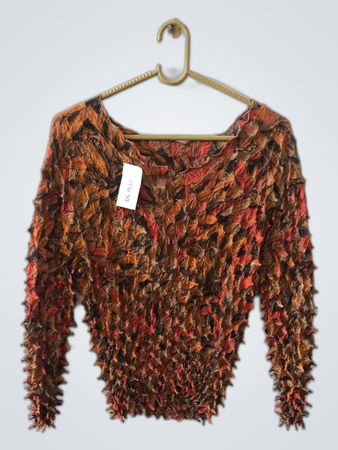 Long-Sleeve Textured Top