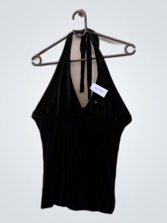 Black Halter Neck Cami Top