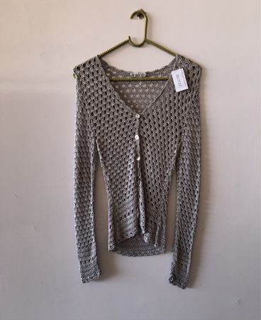 Grey Knit Cardigan