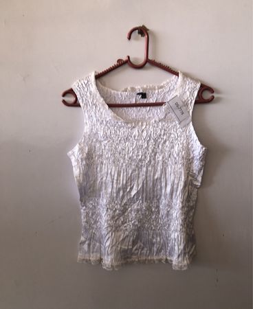 White Sleeveless Top