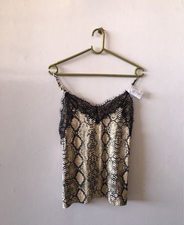 Snake Print Lace Top