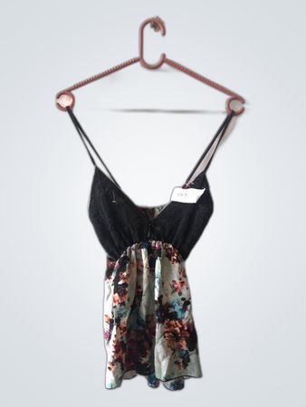 Printed Lace Camisole Top