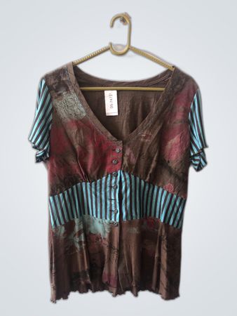 M&S Printed V-Neck Blouse