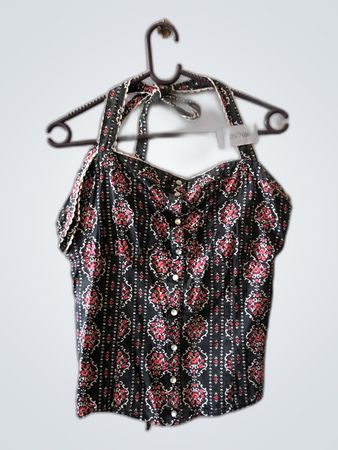 Printed Halter Blouse