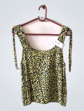 Yellow Leopard Print Top
