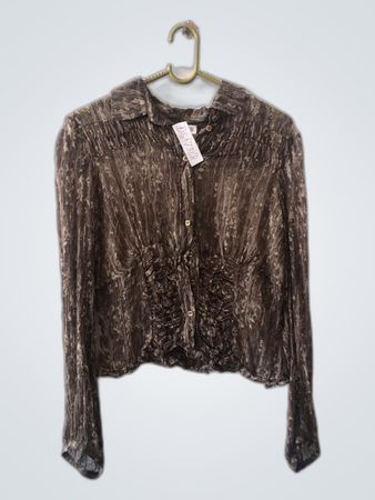 Brown Patterned Blouse