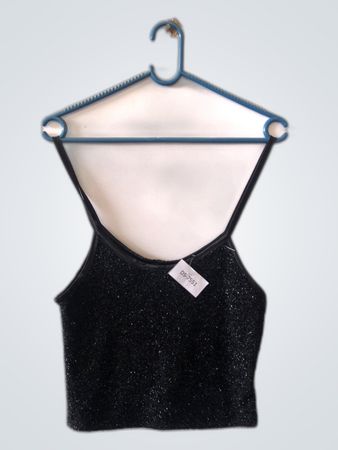Black Glittery Tank Top