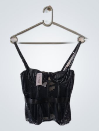 Unbranded Black Lace Bustier Top