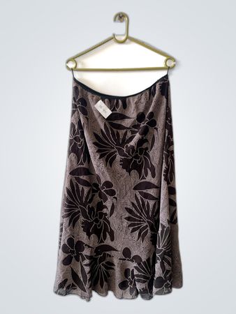 DKNY Floral Printed Midi Skirt