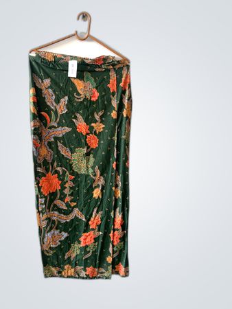Green Floral Skirt