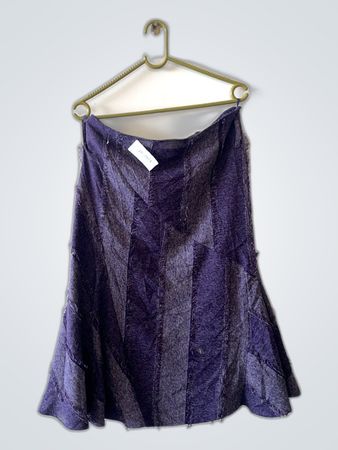 Soi Purple Striped Mini Skirt