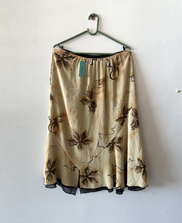 Zara Printed Midi Skirt