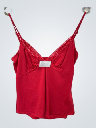 Red Lace Trim Camisole
