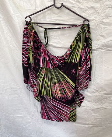 Cyberberg Printed Wrap Blouse