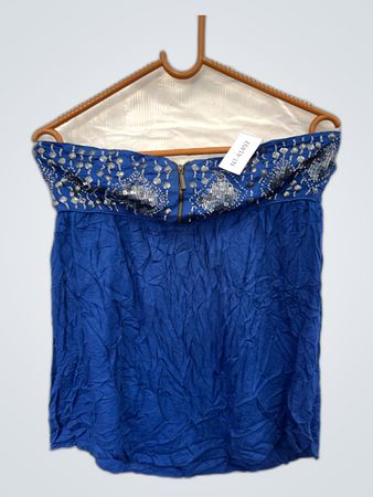 New Collection Blue Strapless Blouse