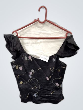 Manuel Diaz Black Embroidered Blouse