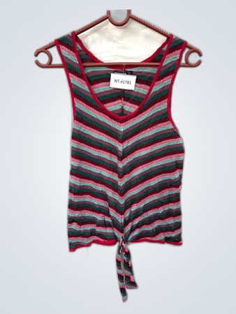 Multicolored Striped Knit Tank Top