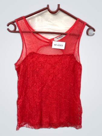 Morgan Red Lace Camisole Top