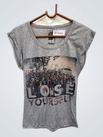 Grey T-Shirt with 'LOSE YOURSELF' Graphic