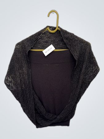 Black Lace Shawl and Top Set
