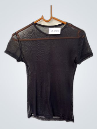 Unbranded Sheer Black Mesh Blouse