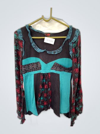 Cline Printed Long Sleeve Blouse