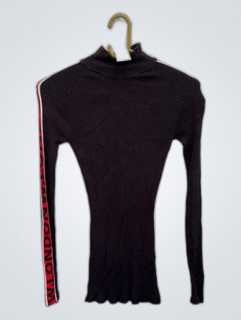 Jennyfer Black Ribbed Turtleneck Knit Top
