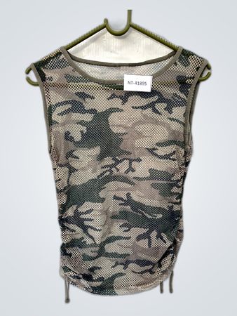 Camo Mesh Sleeveless Tank Top