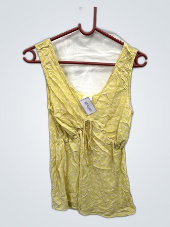 Isaac Mizrahi for Target Yellow Floral Tank Top