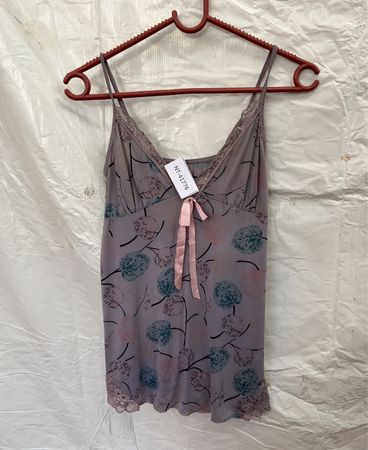 Printed Lace Camisole Top