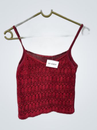 Red Knit Camisole Top