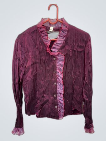 Purple Ruffled Blouse